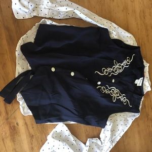 Vintage blue dressy vest